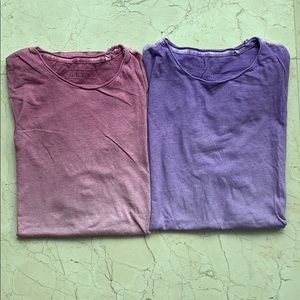 Guess Ombré Pink and Purple T Shirts, Size Small
